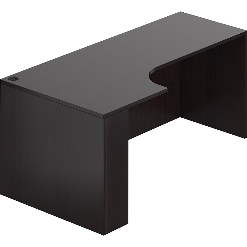 Offices To Go 71"W Credenza Shell w/Left Corner Extension, American Espresso (TDSL7136CEL-AEL) image 1