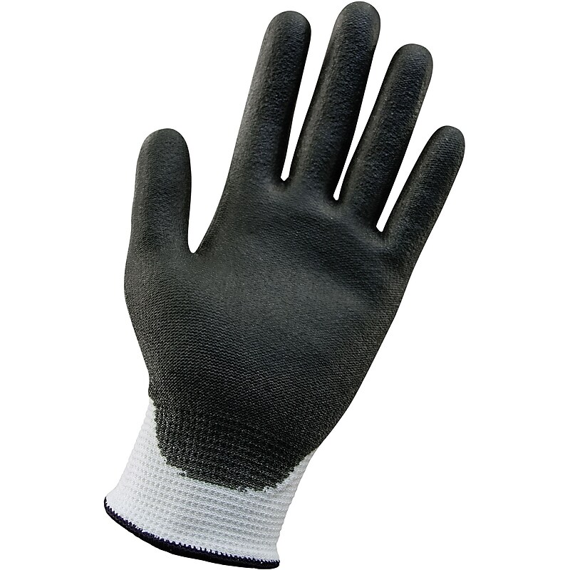 Jackson Safety G60 Level 3 Economy Cut Resistant Gloves, Black White, Medium, 12 Pairs/Bag, 1 Bag image 1