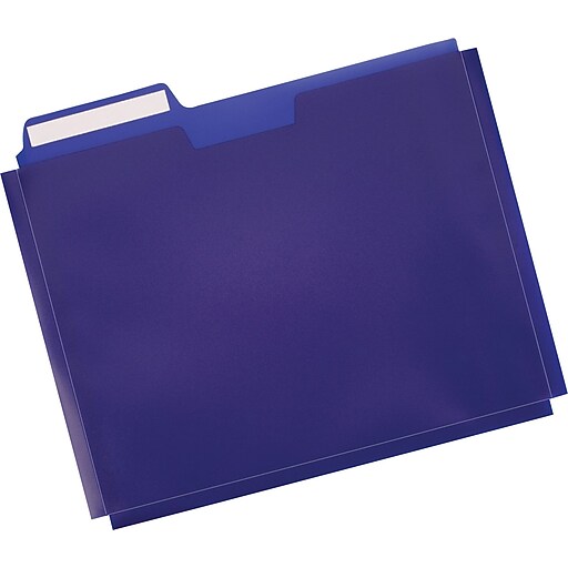 Plastic File Folder Pockets, Letter, Assorted, 5/Pack Staples
