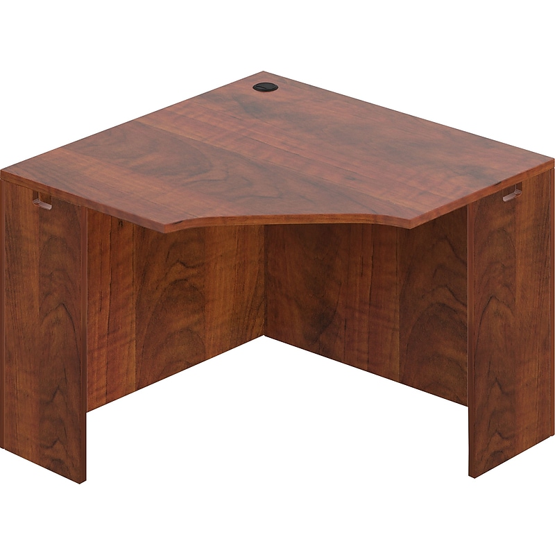Offices To Go® Superior 42" Wide 5 Sided Corner Desk, American Dark Cherry, 29 1/2"H x 42"W x 42"D image 1