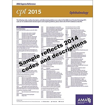 AMA 2015 Express Reference Coding Cards for CPT®; Ophthalmology