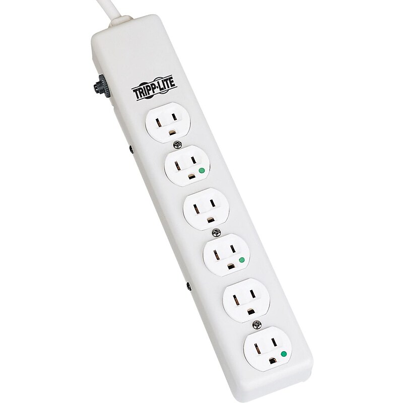 Tripp Lite 6 Outlet Power Strip, Gray (PS-606-HG) image 1