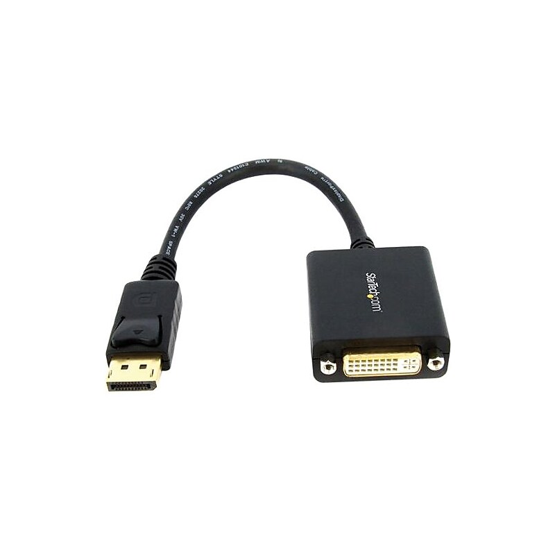 StarTech DP2DVI2 DisplayPort/DVI Audio/Video Cable, Black image 1