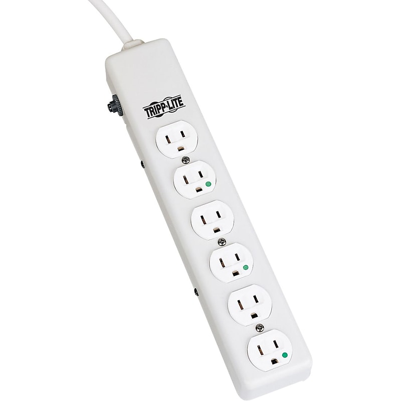 Tripp Lite 6 Outlet Power Strip, White (PS-602-HG) image 1