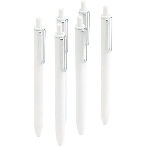 Poppin White Retractable Gel Luxe Pens at Staples