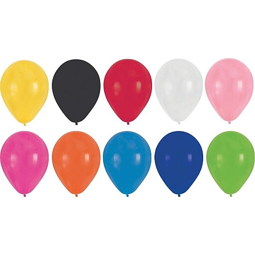 Creative Converting Latex Balloons, Assorted Colors, 15/Pack (041316