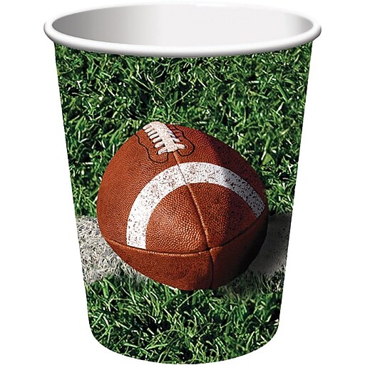 Creative Converting Football Hot/Cold Drink Cups, 9 oz., 8/Pack (376151