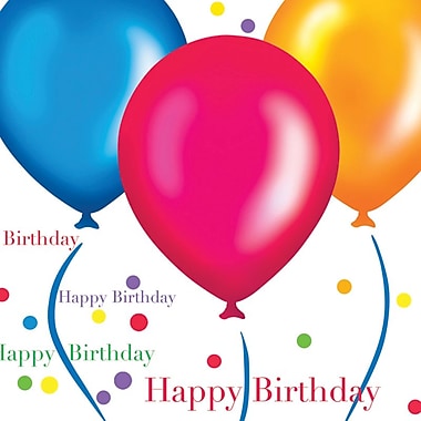 Creative Converting Happy Birthday Balloons 2-Ply Luncheon Napkins, 18 ...