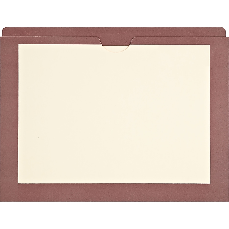 Medical Arts Press® Top-Tab Colored Border File Pockets; Brown image 1