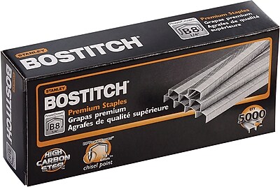 Bostitch B8 PowerCrown Staples 1/4 Inch 5000 Count Bostitch B8 PowerCrown Premium Staples - 1/4 Inch Size, 5,000 Count Box Premium Office Staples