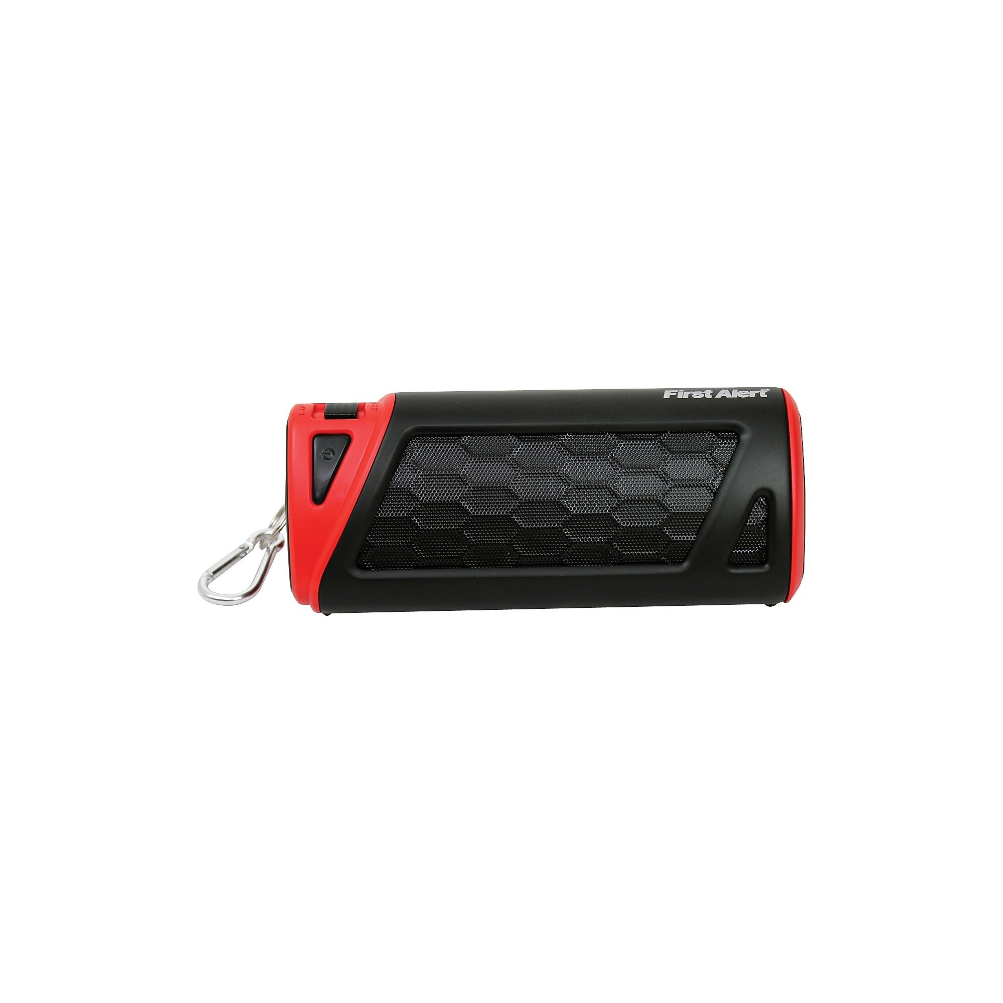 First Alert Portable Outdoor Bluetooth Speaker, Black/Red (SFA900) Simolary simolary.com