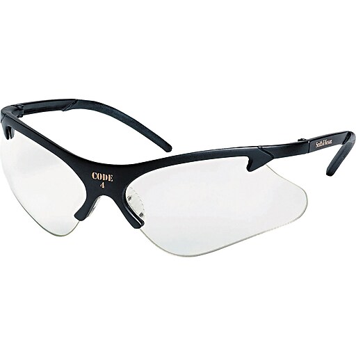 Smith & Wesson ANSI Z87.1 Code 4 Safety Glasses, Clear Staples