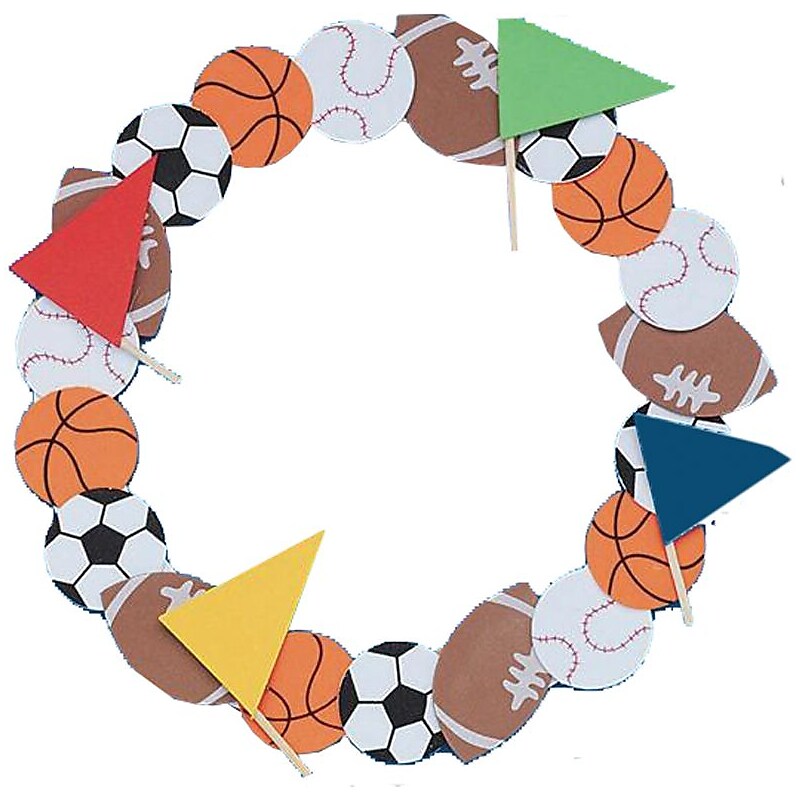 Craft Express Sports Wreath Craft Kit, 12/Pack (CE4024) image 1