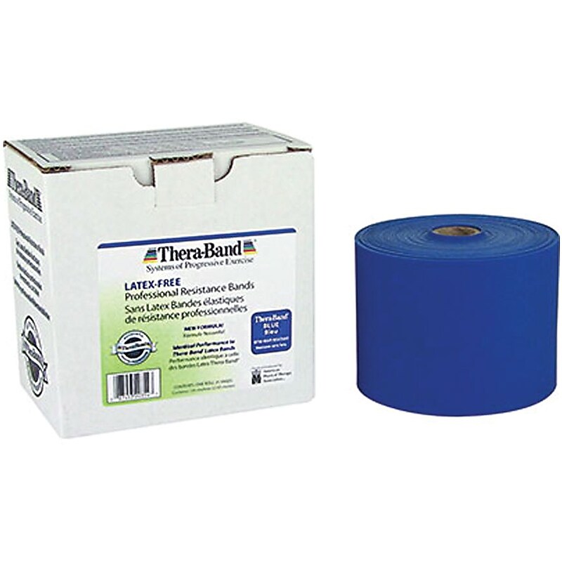 Thera-Band® Latex Free Exercise Bands 25 Yard Roll, Extra Heavy, Blue image 1