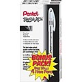 Pentel R.S.V.P. Ballpoint Stick Pens, Fine Point, Black Ink with Clear Barrel, 24/Pack (BK90ASW2)