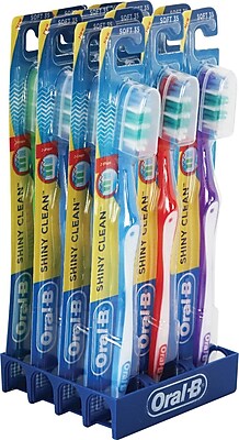 Oral B Shiny Clean Soft Toothbrushes, 12 Pack