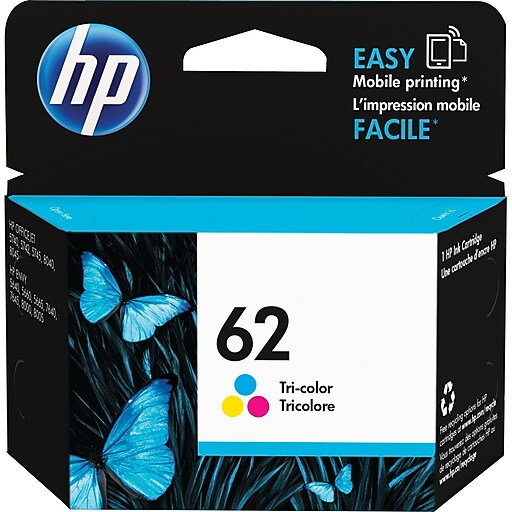 HP 62 TriColor Standard Yield Ink Cartridge (C2P06AN140), print up to