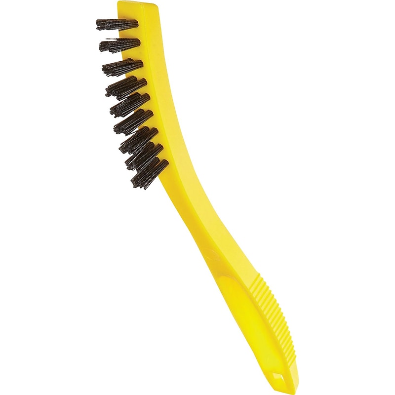 Rubbermaid Plastic Grout Scrub Brush, Yellow/Black (FG9B5600BLA) image 1