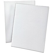 Ampad® Graph Writing Pad 8-1/2x11", Quad Ruling Graph Paper, 8 Squares/Inch, White, 50 Sheets/Pad