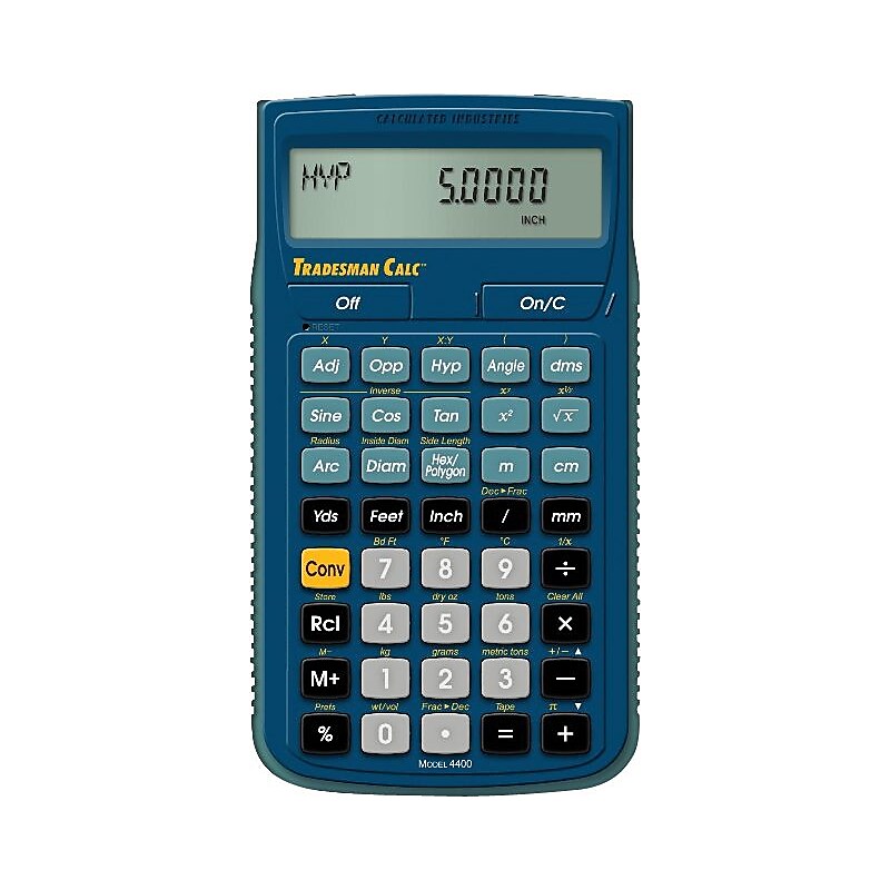 Calculated Industries Tradesman Calc (4400) Industrial Calculator, Blue image 1