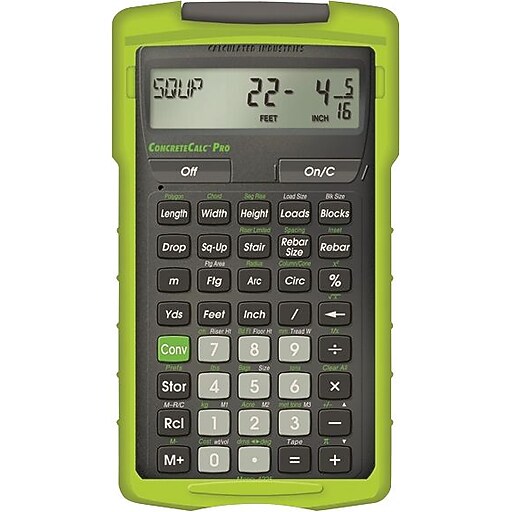 Calculated Industries ConcreteCalc Pro Calculator at Staples