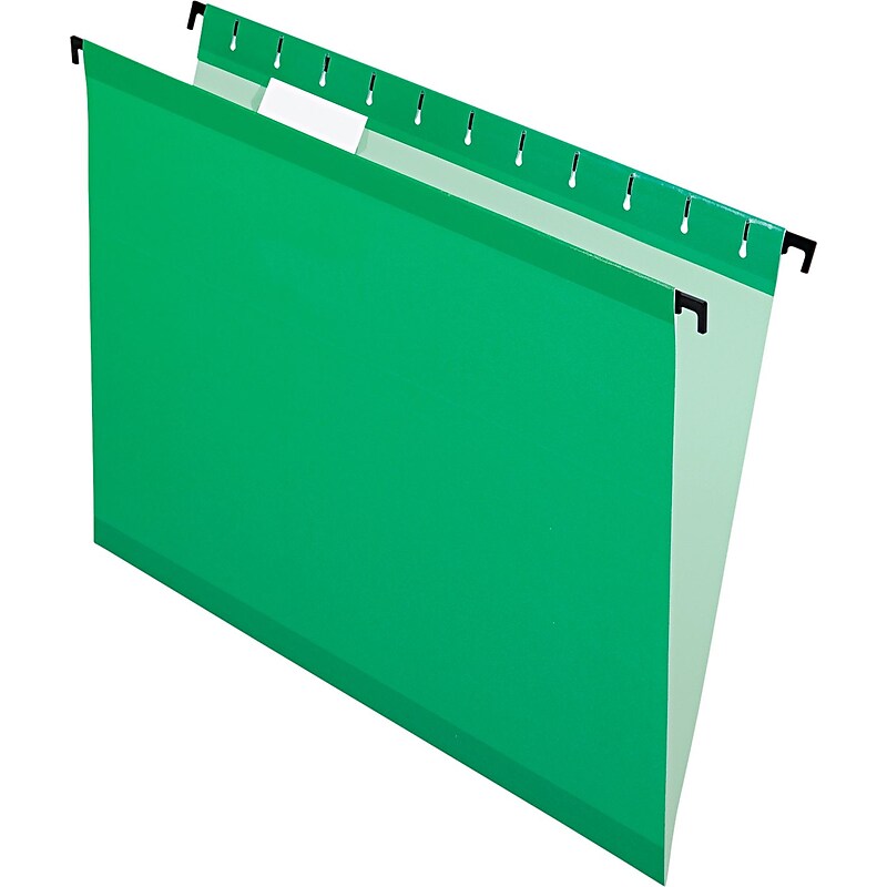 Pendaflex Poly Laminate Hanging Folders, Legal, 1/5 Tab, Bright Green, 20/Box (ESS615315BGR) image 1