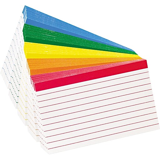 Colored Index Cards 