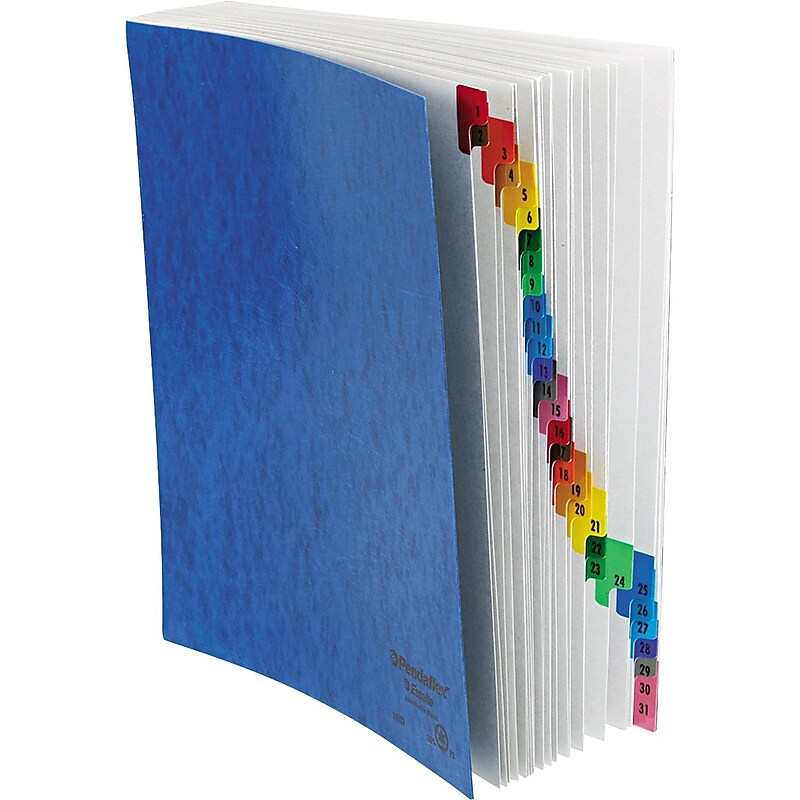 Pendaflex Pressboard Indexed Desk File, Numerical Index, Blue (11013EE) image 1