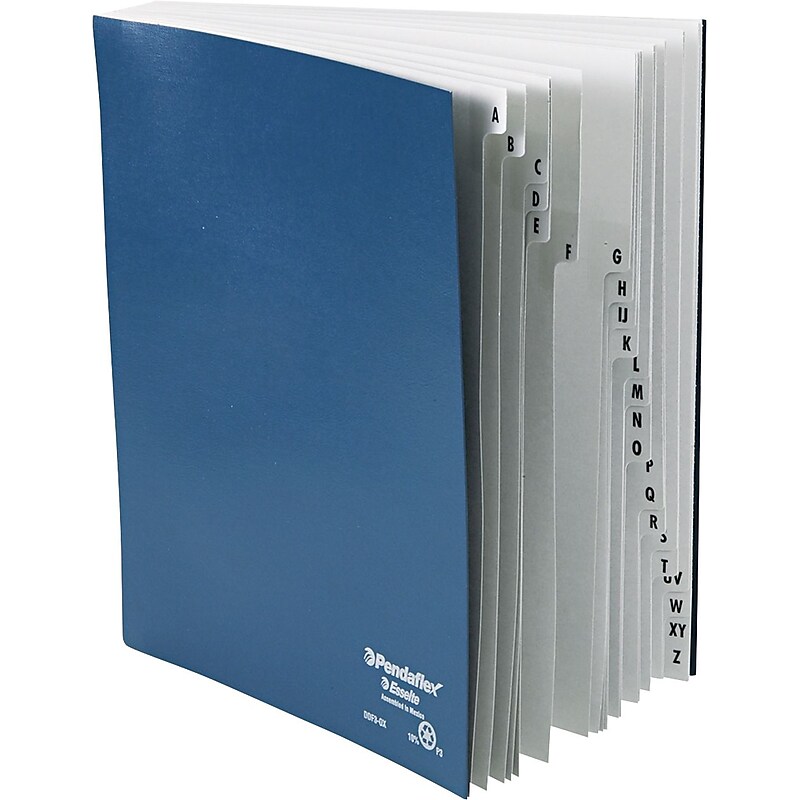 Pendaflex Expanding Heavy Duty Desk Files, Laminated Alphabetic Tabs, Letter Size, Navy (ESSDDF3OX) image 1