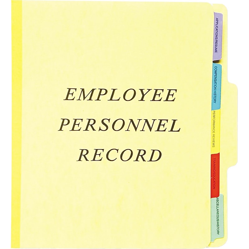 Pendaflex Vertical Personnel Folders, 1/3 Cut Top Tab, Letter, Yellow (ESSSER1YEL) image 1