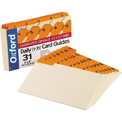 Shop Staples for Oxford® Manila Index Card Guides with Laminated Tabs