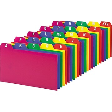 Oxford Card Guides, Alpha, 1/5 Tab, Polypropylene, 3 x 5, 25/Set (73153)
