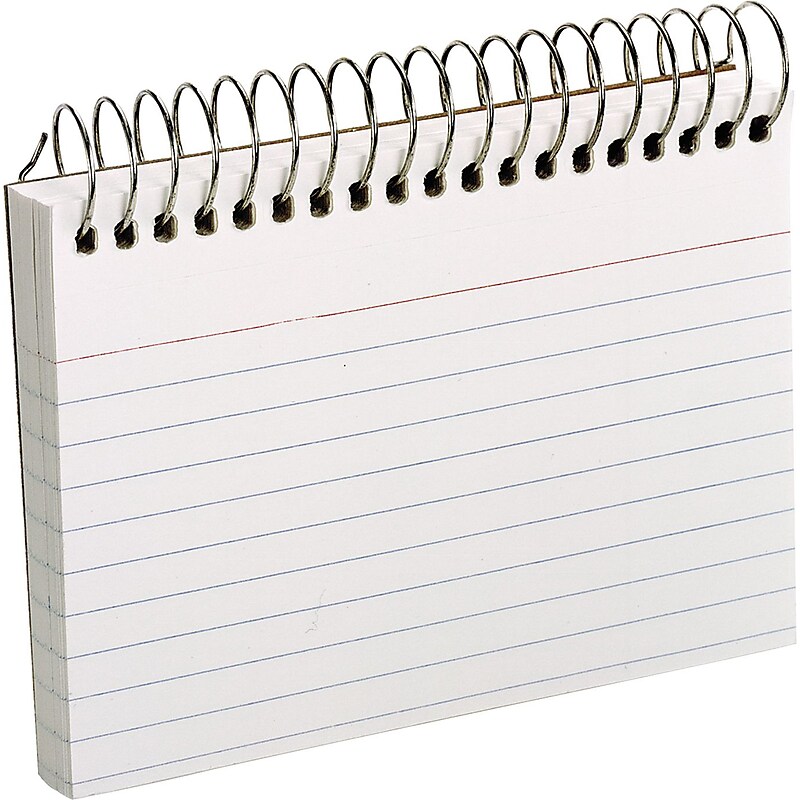 Oxford Spiral 3" x 5" Index Cards, Lined, White 50/Pack (40282) image 1