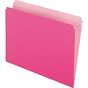 Pendaflex Two-Tone File Folder, Straight Cut, Letter Size, Pink, 100/Box (PFX 152 PIN)