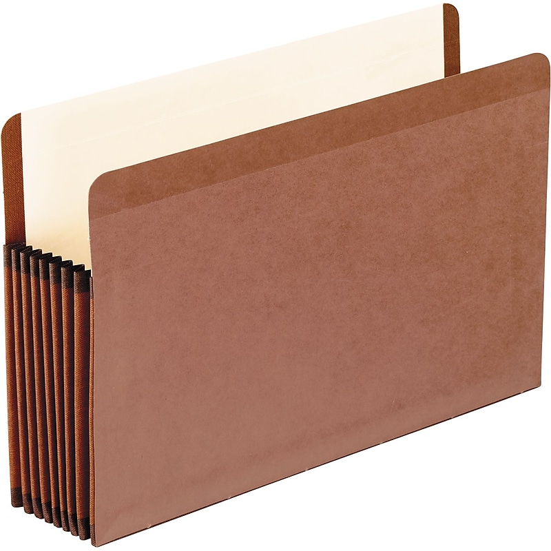 Oxford Premium Heavy Duty Reinforced File Pocket, 7" Expansion, Legal Size, Redrope, 5/Box (PFX45303) image 1