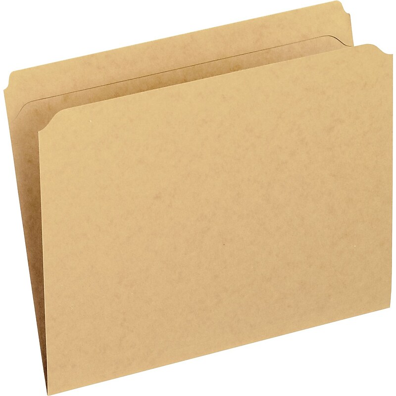 Pendaflex Recycled File Folder, Straight Cut, Letter Size, Kraft, 100/Box (RK152) image 1