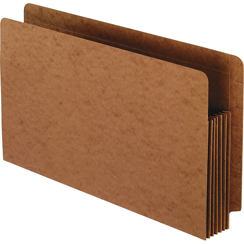 Pendaflex Reinforced File Pocket, 5 1/4" Expansion, Legal Size, Redrope, 10/Box (95565) image 1