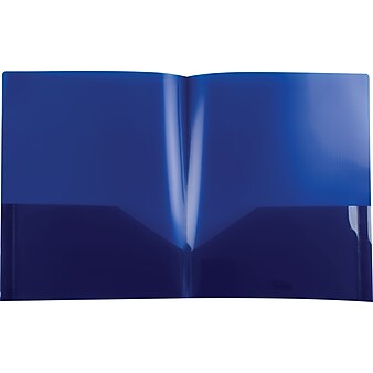 Staples 2-Pocket School Folder, Navy (26384)