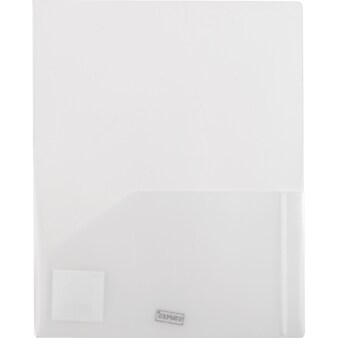 Staples 2 Pocket Folder, Letter Size, Clear (26382)