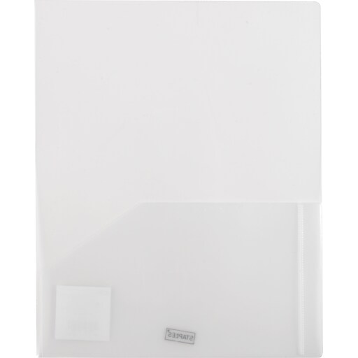 Report Cover with 2 Pockets, Plastic, Clear at Staples