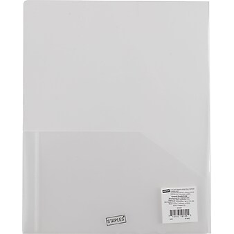 Staples 2 Pocket Folder, Letter Size, Clear (26382)
