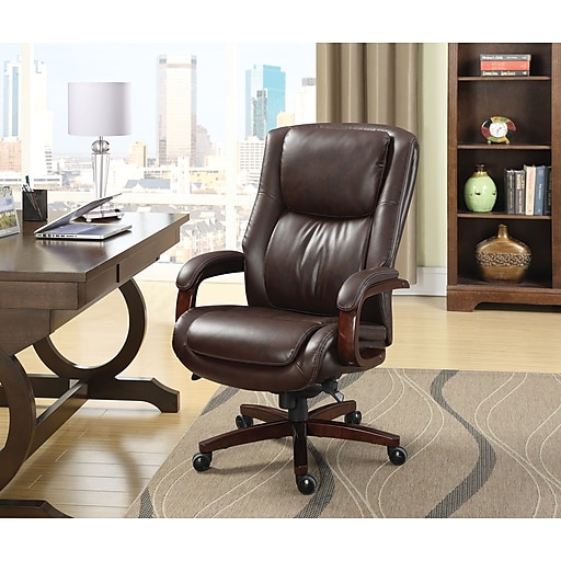 La-Z-Boy Winston Leather Executive Office Chair, Fixed ...