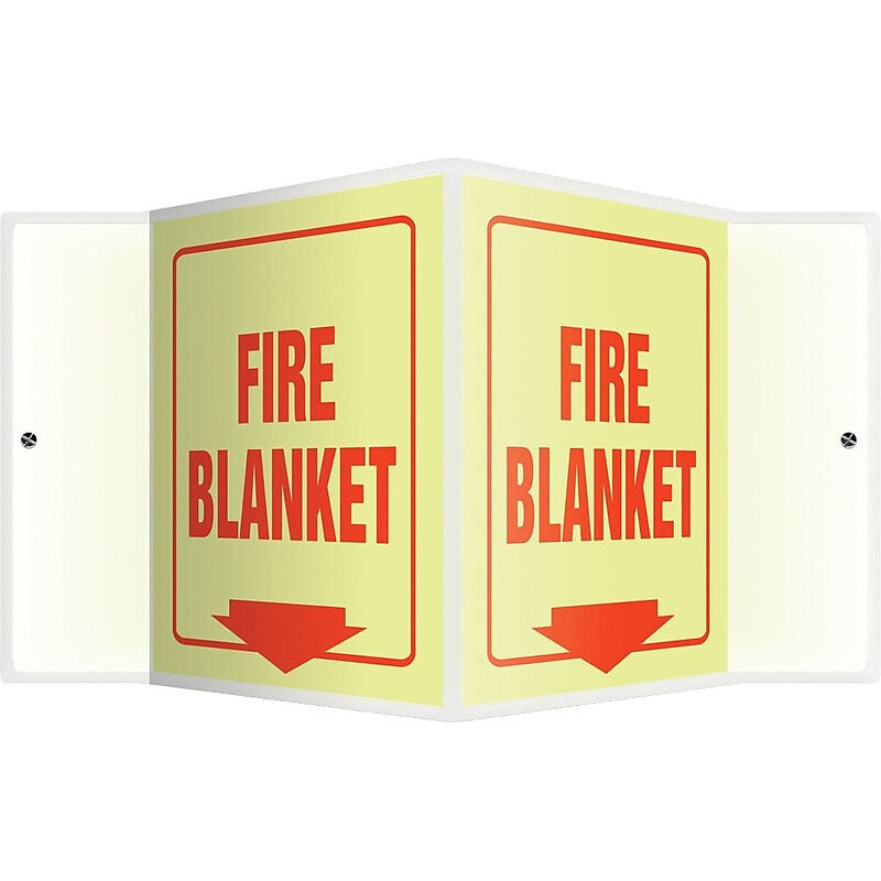 Accuform Fire Blanket Projection Sign, Red, 6"H x 5"W (PSP342) image 1