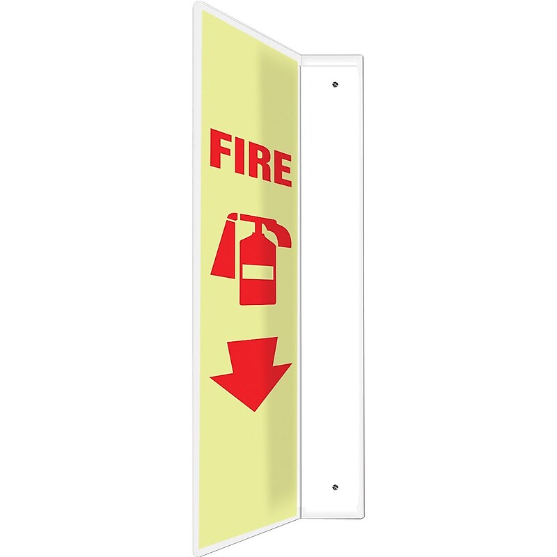 Accuform Fire Projection Sign, Red/White, 24"H x 4"W (PSP718) image 1