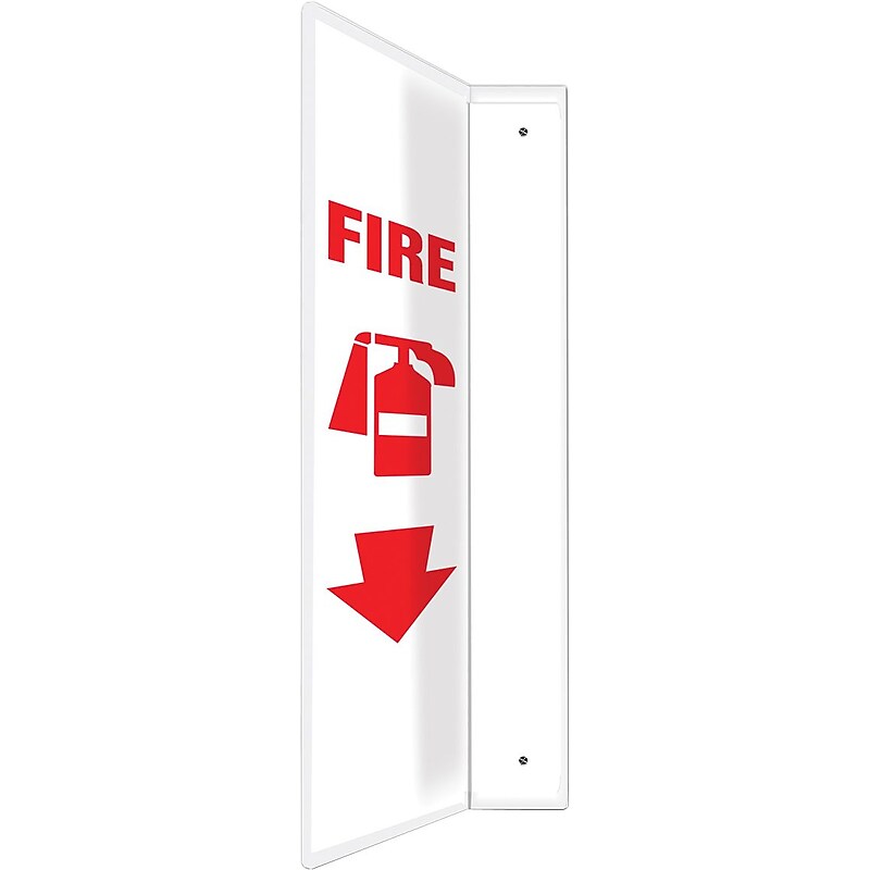 Accuform Fire Projection Sign, Red/White, 24"H x 4"W (PSP717) image 1