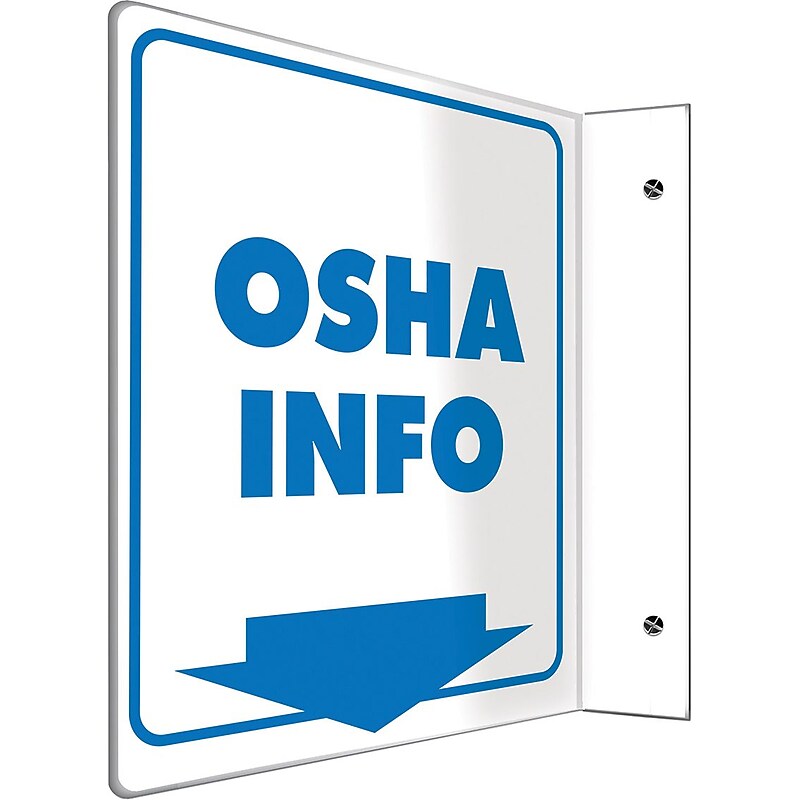 Accuform OSHA Info Projection Sign, Blue/White, 8"H x 8"W (PSP388) image 1