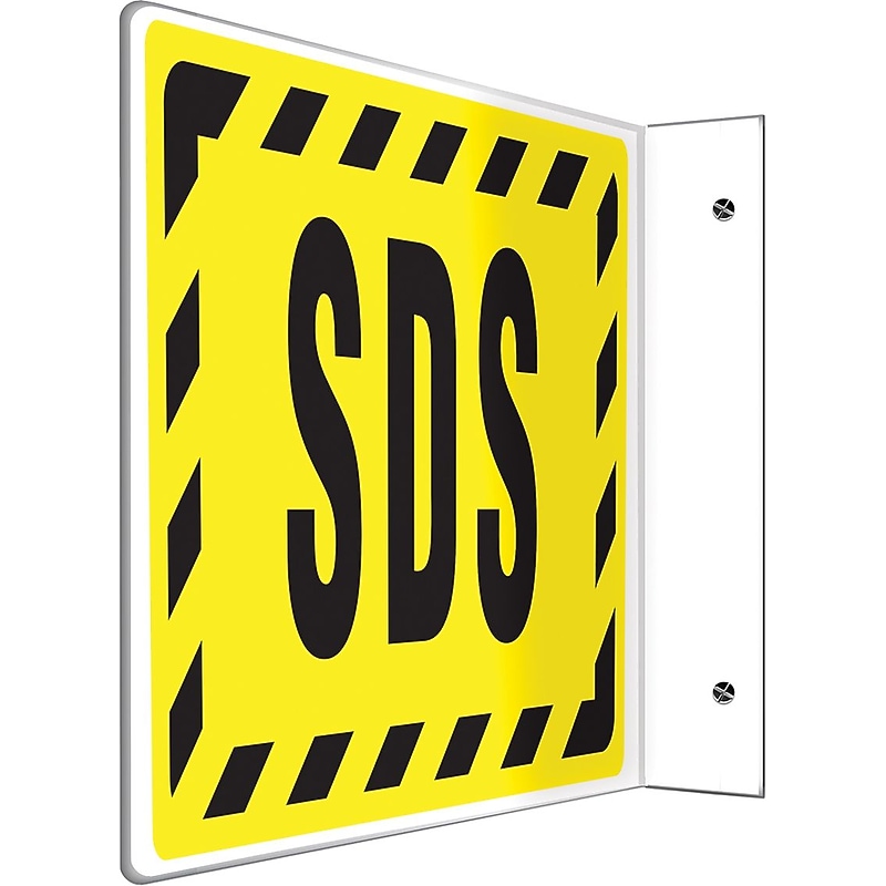 Accuform SDS Projection Sign, 8"H x 12"W (PSP776) image 1