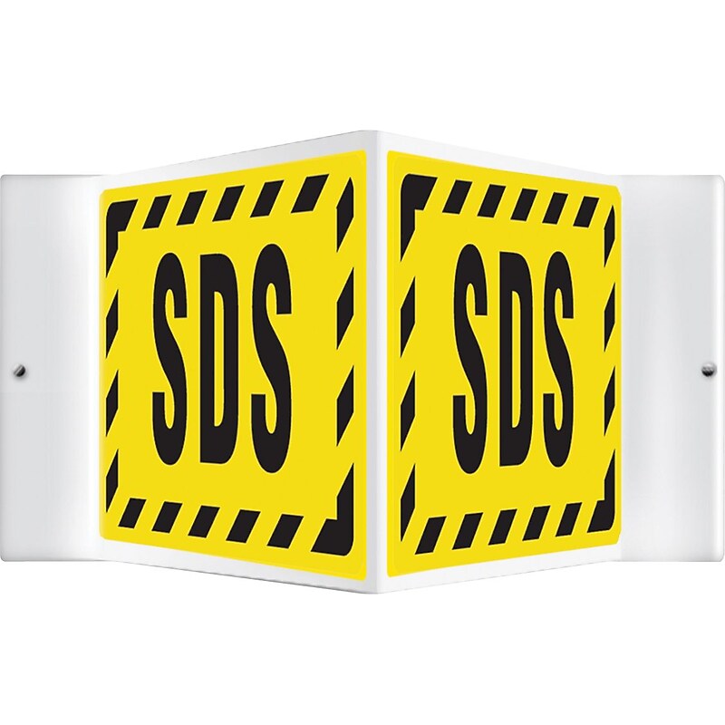 Accuform SDS Projection Sign, 8"H x 12"W (PSP395) image 1