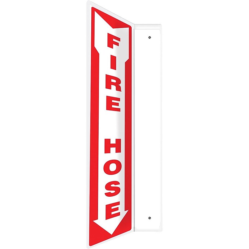 Accuform Fire Alarm Projection Sign, Red/White, 24"H x 4"W (PSP748) image 1