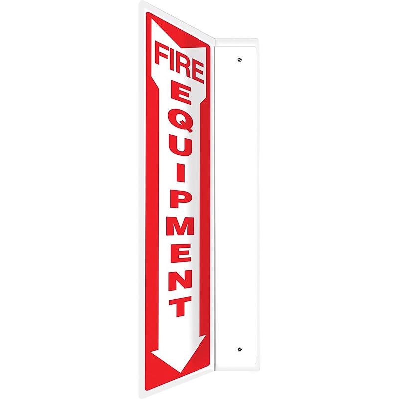 Accuform Fire Equipment Projection Sign, Red/White, 24"H x 4"W (PSP742) image 1